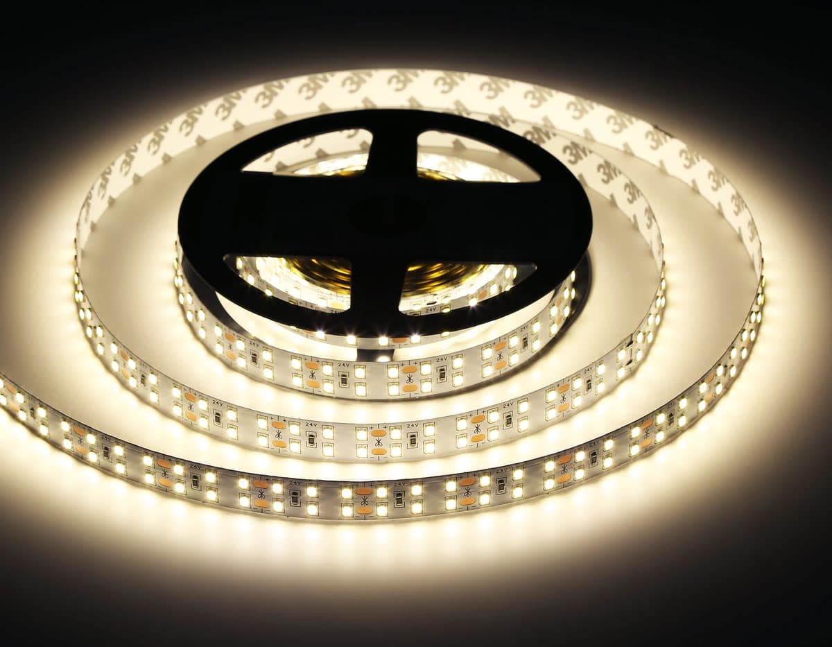GS3602 2835 204Led/ 20W m/ 24V IP20 4500K/ 5000*14*1.2mm (2 конт.)