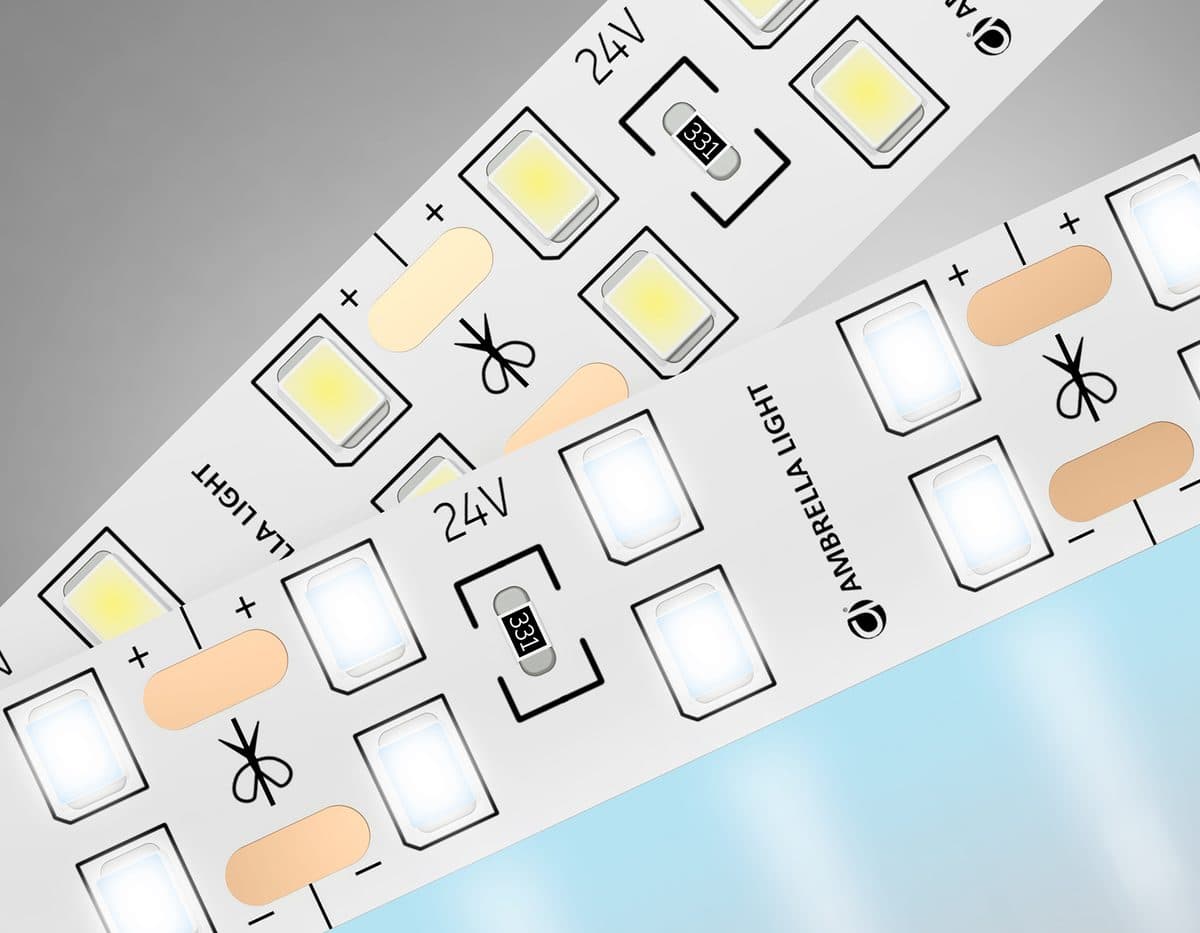 GS3603 2835 204Led/ 20W m/ 24V IP20 6500K/ 5000*14*1.2mm (2 конт.)