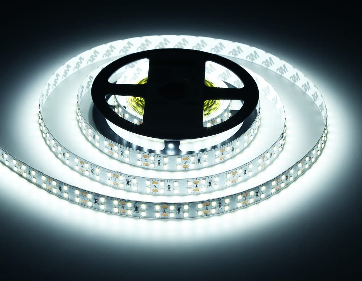 GS3603 2835 204Led/ 20W m/ 24V IP20 6500K/ 5000*14*1.2mm (2 конт.)