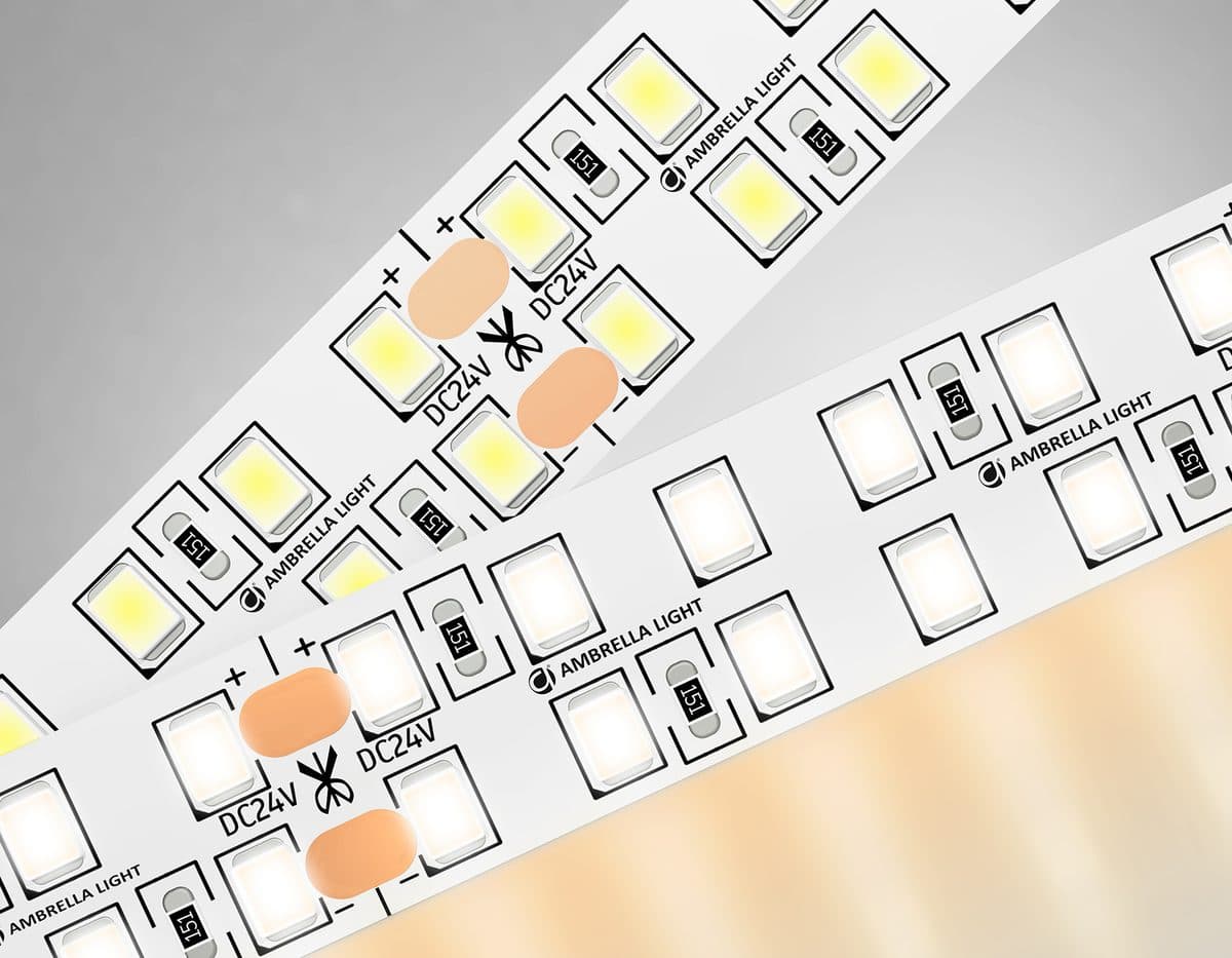 GS3701 2835 240Led /24W m/ 24V IP20 3000K/ 5000*14*1.2mm (2 конт.)