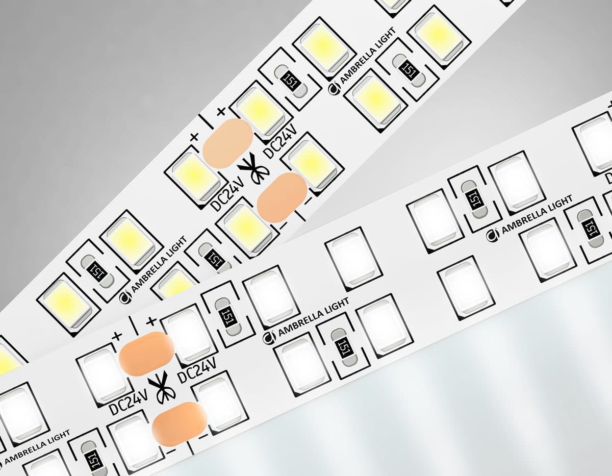 GS3702 2835 240Led /24W m/ 24V IP20 4500K/ 5000*14*1.2mm (2 конт.)