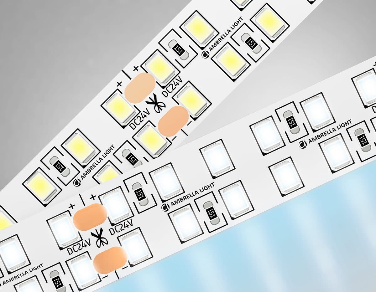 GS3703 2835 240Led /24W m/ 24V IP20 6500K/ 5000*14*1.2mm (2 конт.)