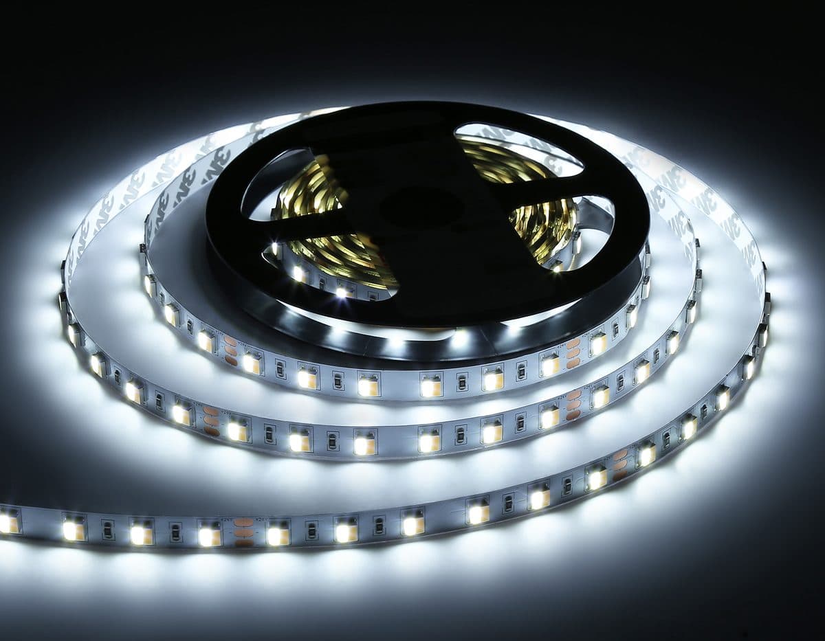 GS4101 5050 60Led/ 14W m/ 24V IP20 CCT 3000-6500K/ 5000*10*1.87mm (3 конт.)