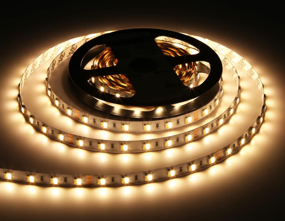 GS4101 5050 60Led/ 14W m/ 24V IP20 CCT 3000-6500K/ 5000*10*1.87mm (3 конт.)