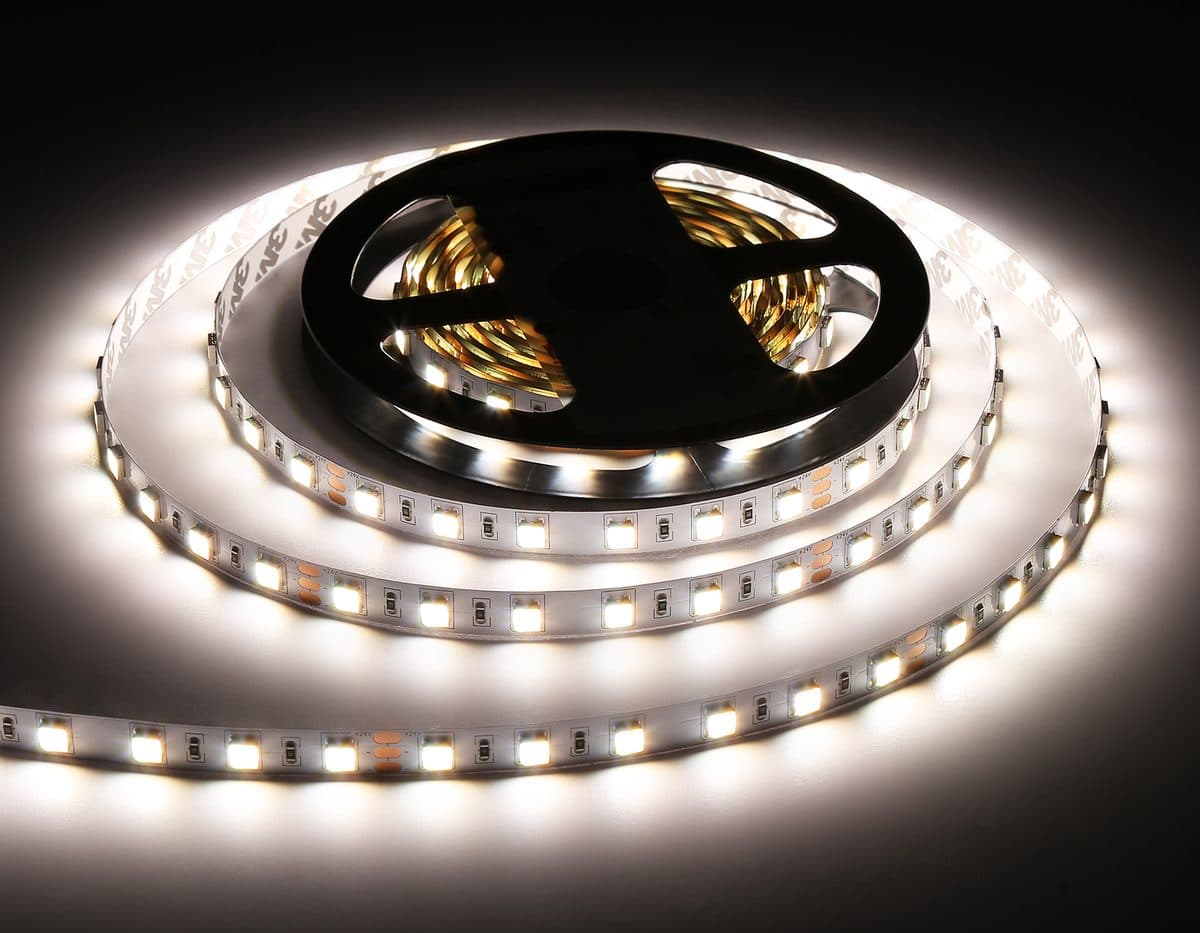 GS4101 5050 60Led/ 14W m/ 24V IP20 CCT 3000-6500K/ 5000*10*1.87mm (3 конт.)