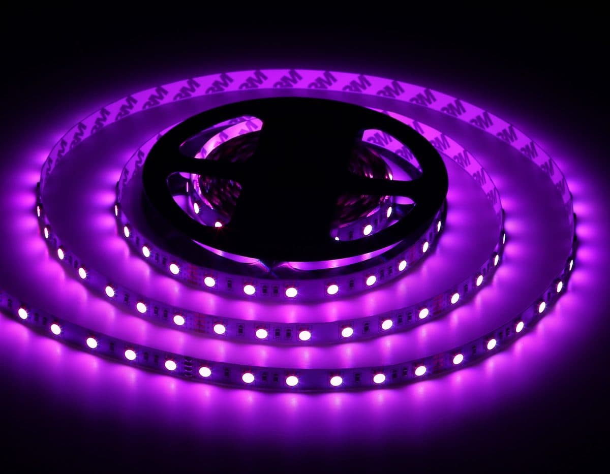 GS4302 5050 60Led/ 14.4W m/ 24V IP20 RGB/ 5000*10*1.87mm (4 конт.)