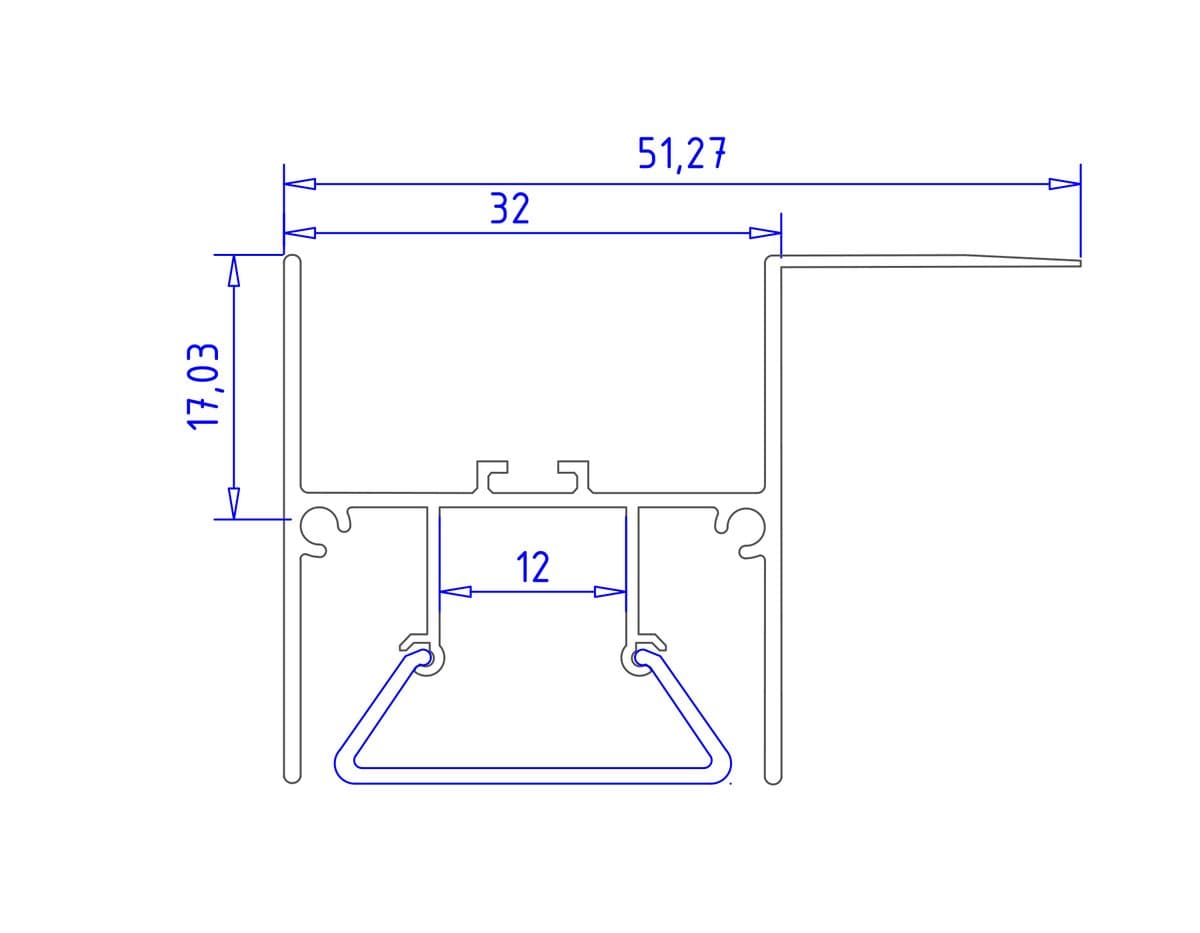 GP4050AL серебро 2000*51.27*34