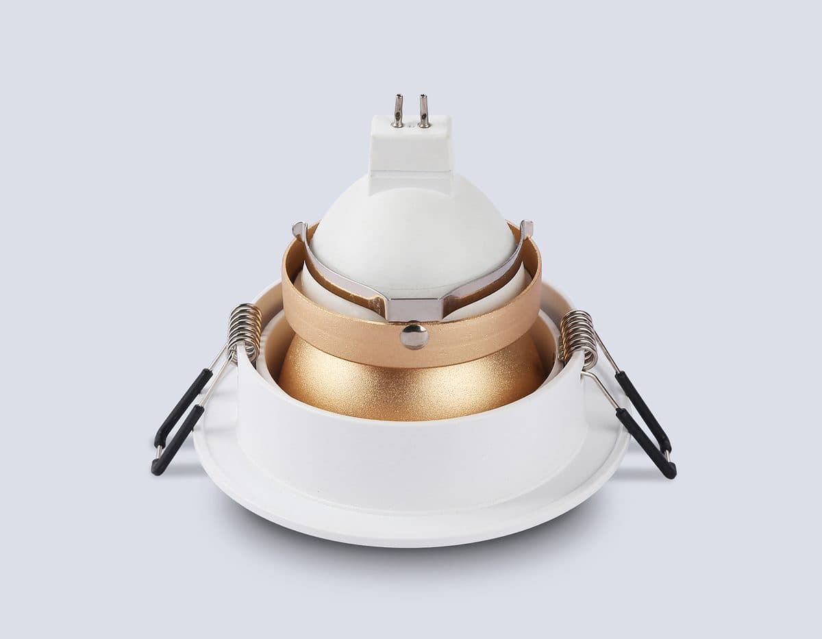 TN102823 WH/GD белый/золото GU5.3 D92*50