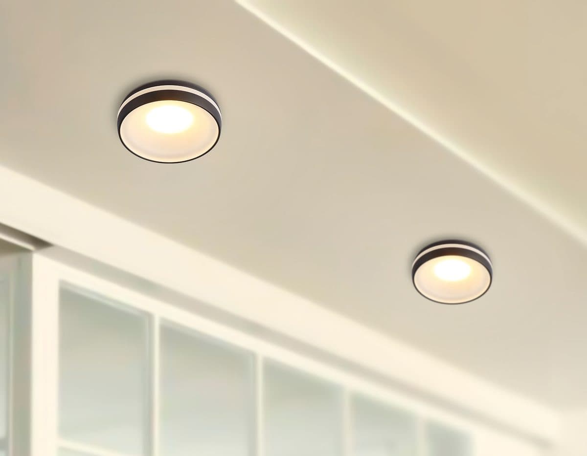 TN3322 SBK/FR черный песок/белый матовый GU5.3 D95*40