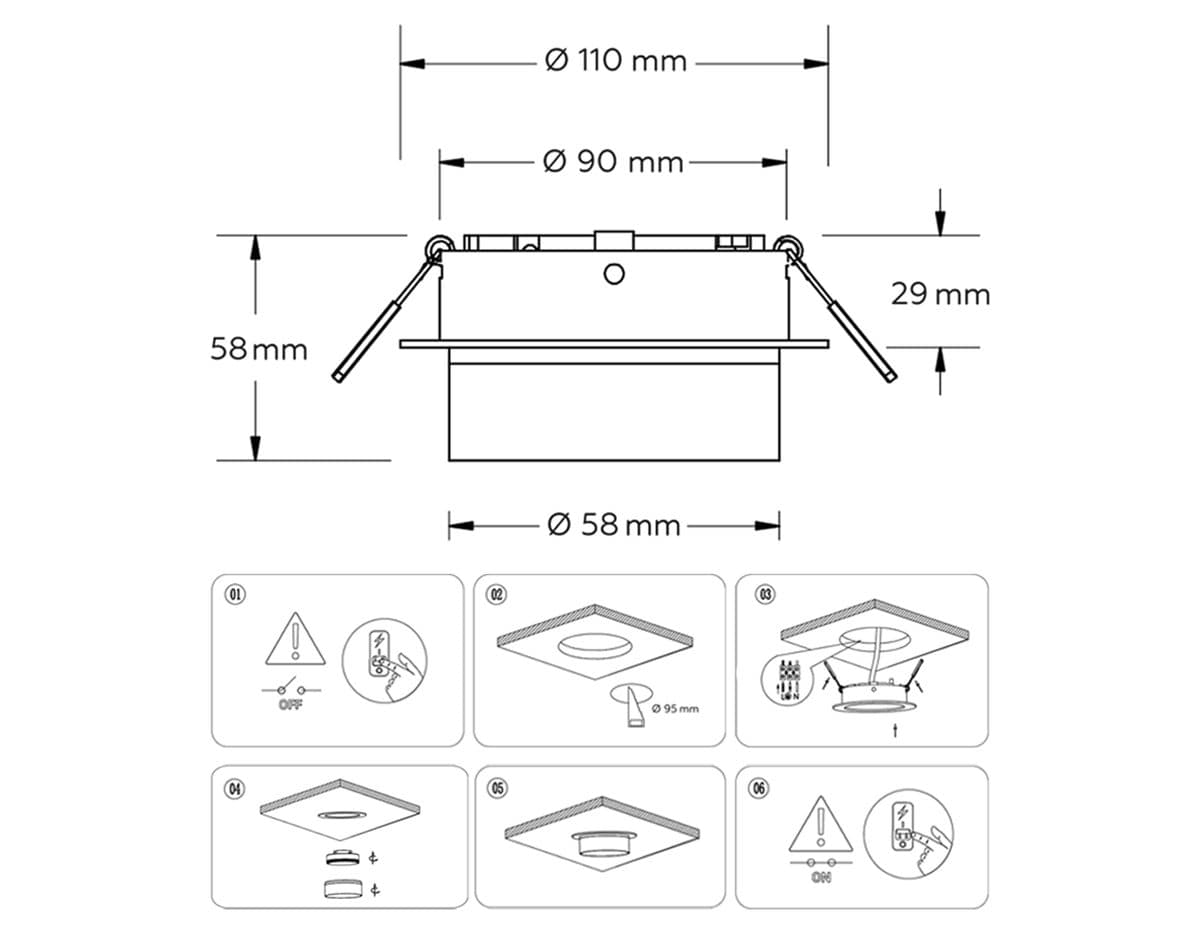 TN5212 WH белый GX53 D110*58