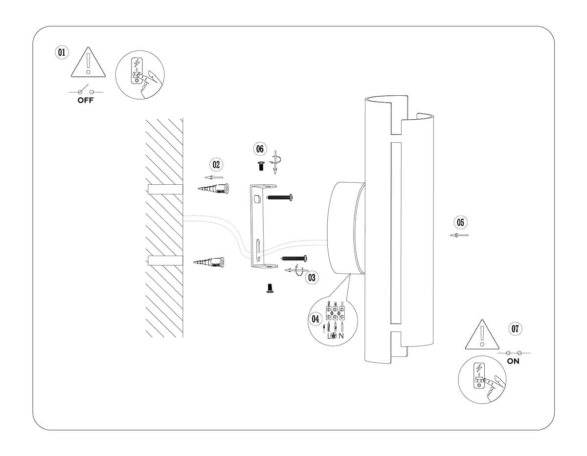 TN71331 WH белый LED 4W 4200K 230*60*100