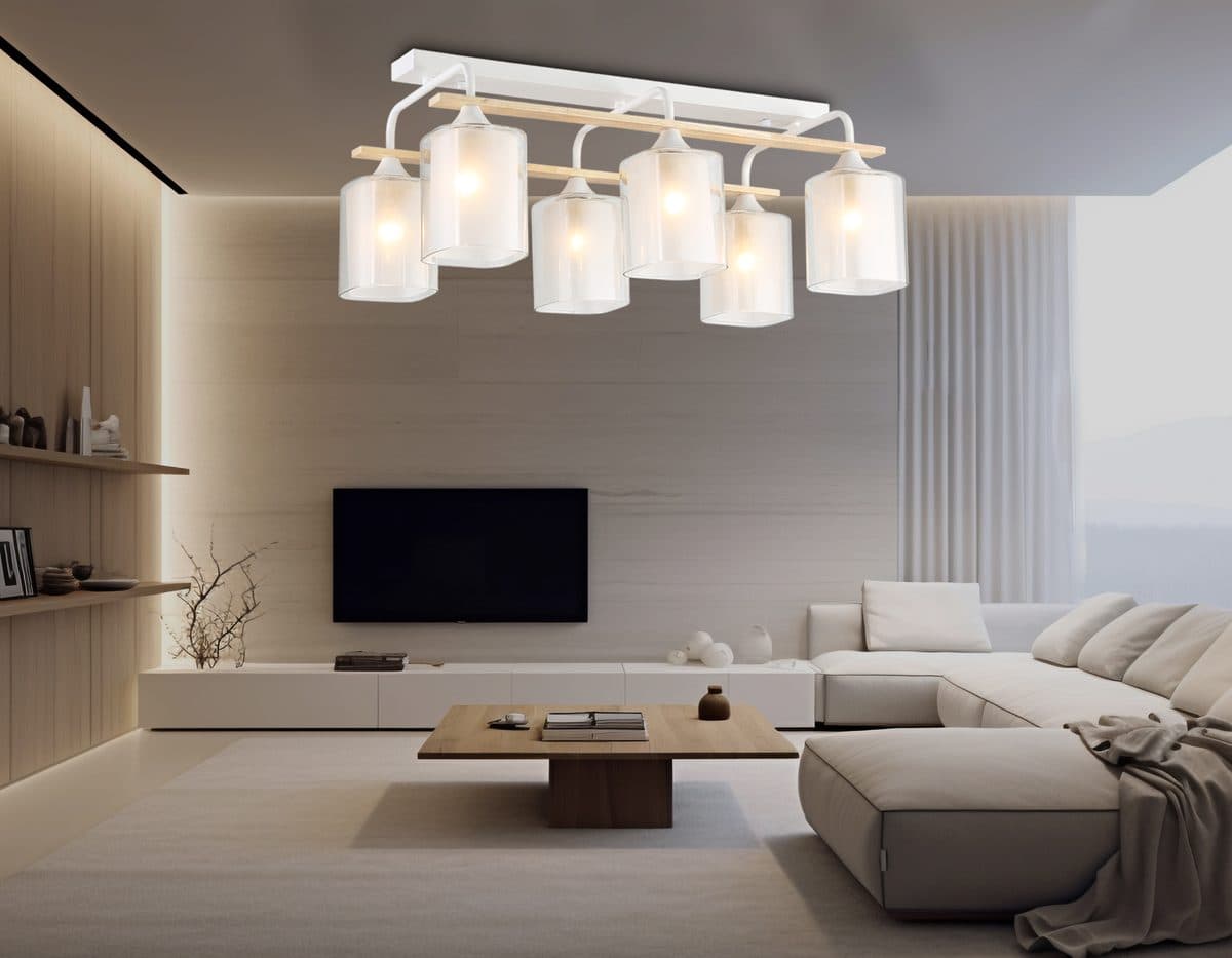 TR3033247/6 WH/WD белый/дерево E27/6 max 60W 580*340*245