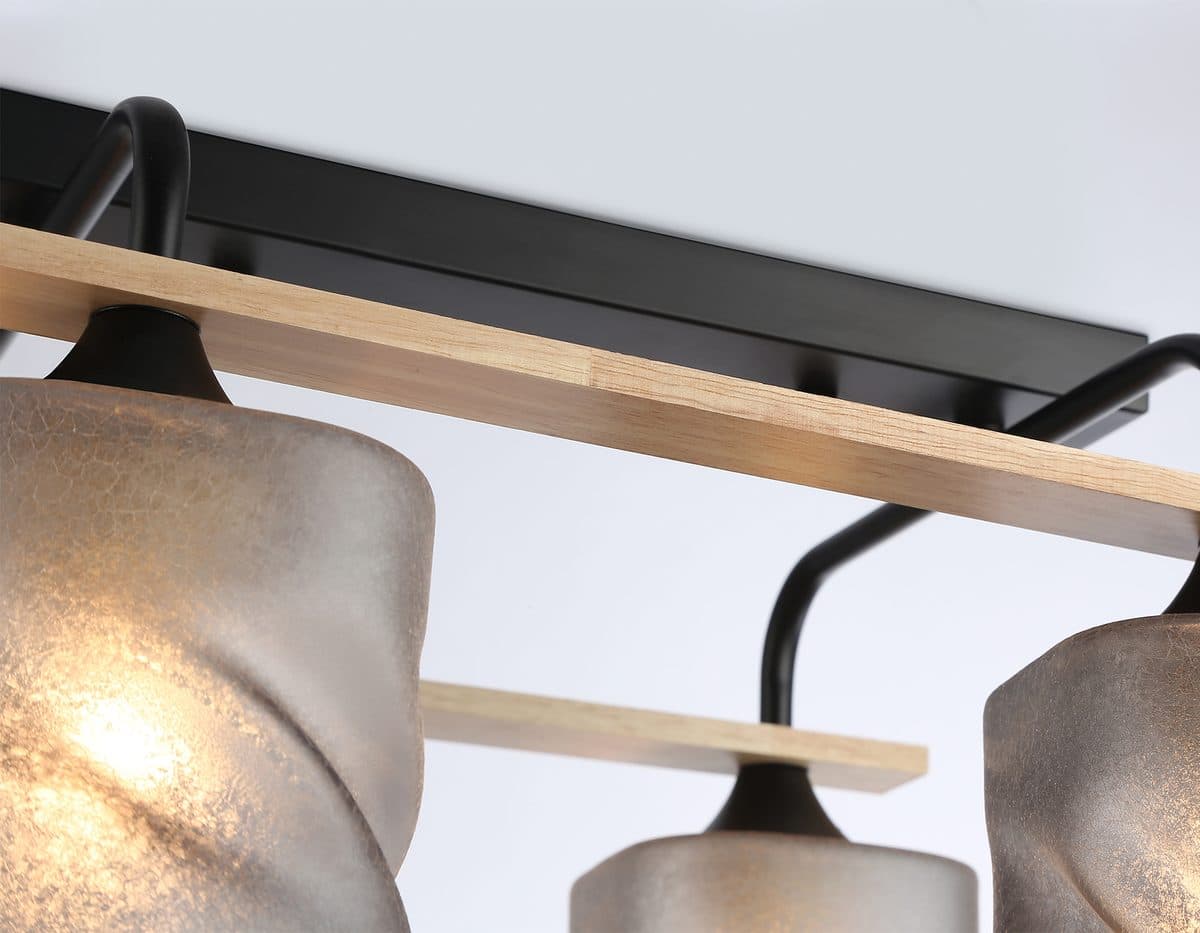 TR3033249/4 BK/WD черный/дерево E27/4 max 60W 340*340*245