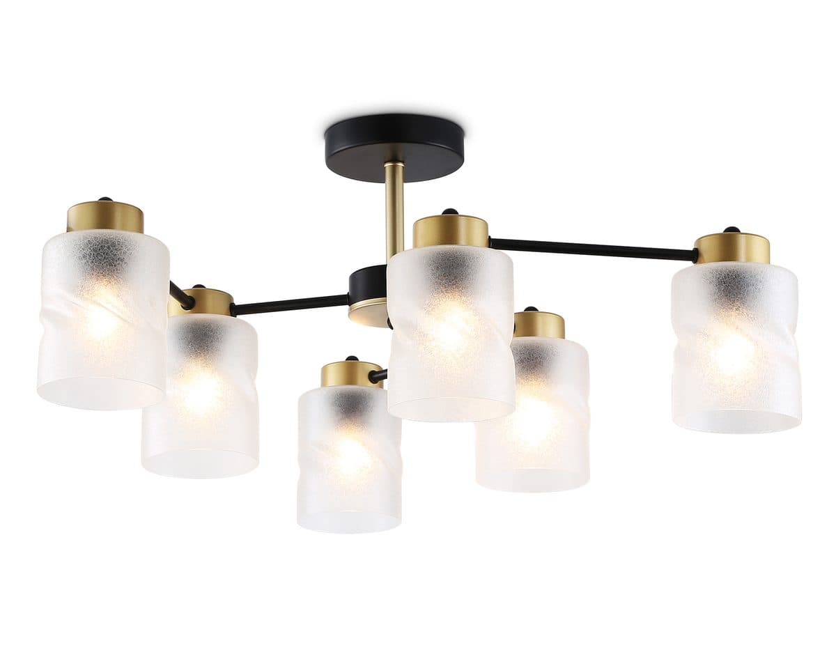 TR303325/6 BK/GD черный/золото E27/6 max 60W D680*270