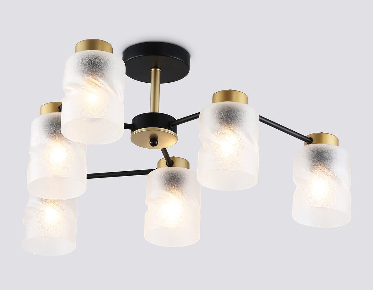 TR303325/6 BK/GD черный/золото E27/6 max 60W D680*270