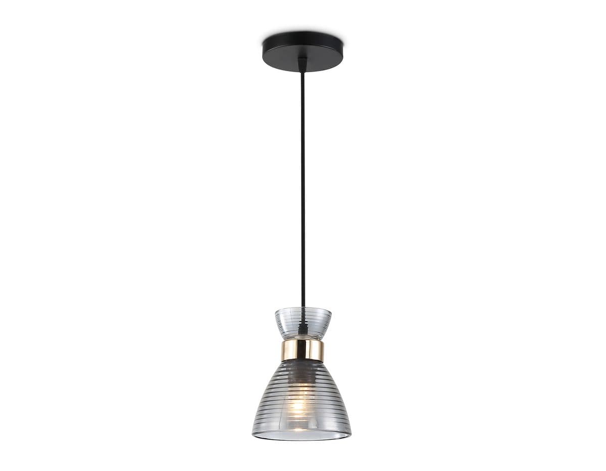 TR3406 BK/FGD/SM черный/золото/дымчатый E27 max 60W D135*1000