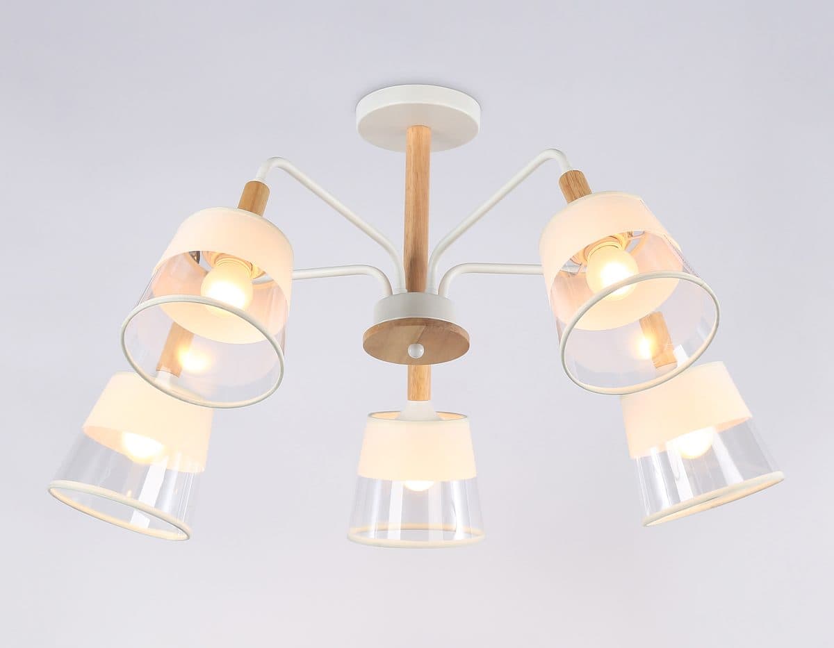 TR4738/5 WH/LW белый/светлое дерево E27/5 max 40W D760*350