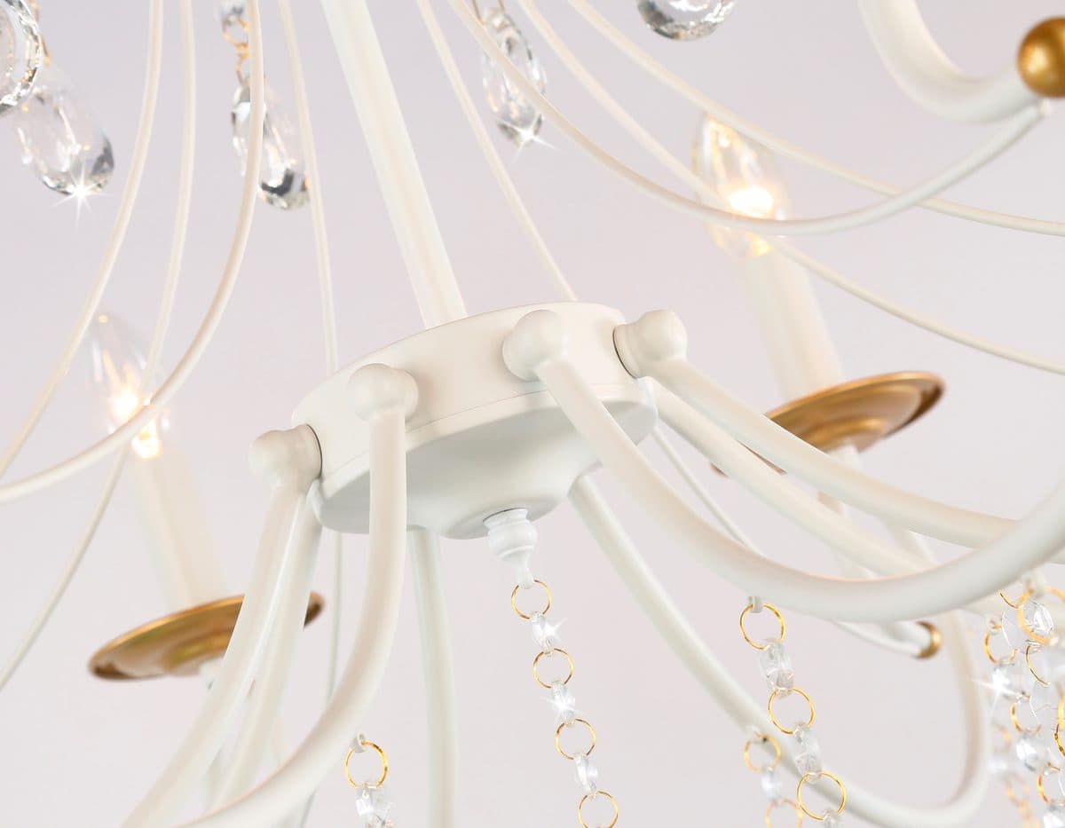 TR4917/8 WH/GD белый/золото E14/8 max 40W D740*930