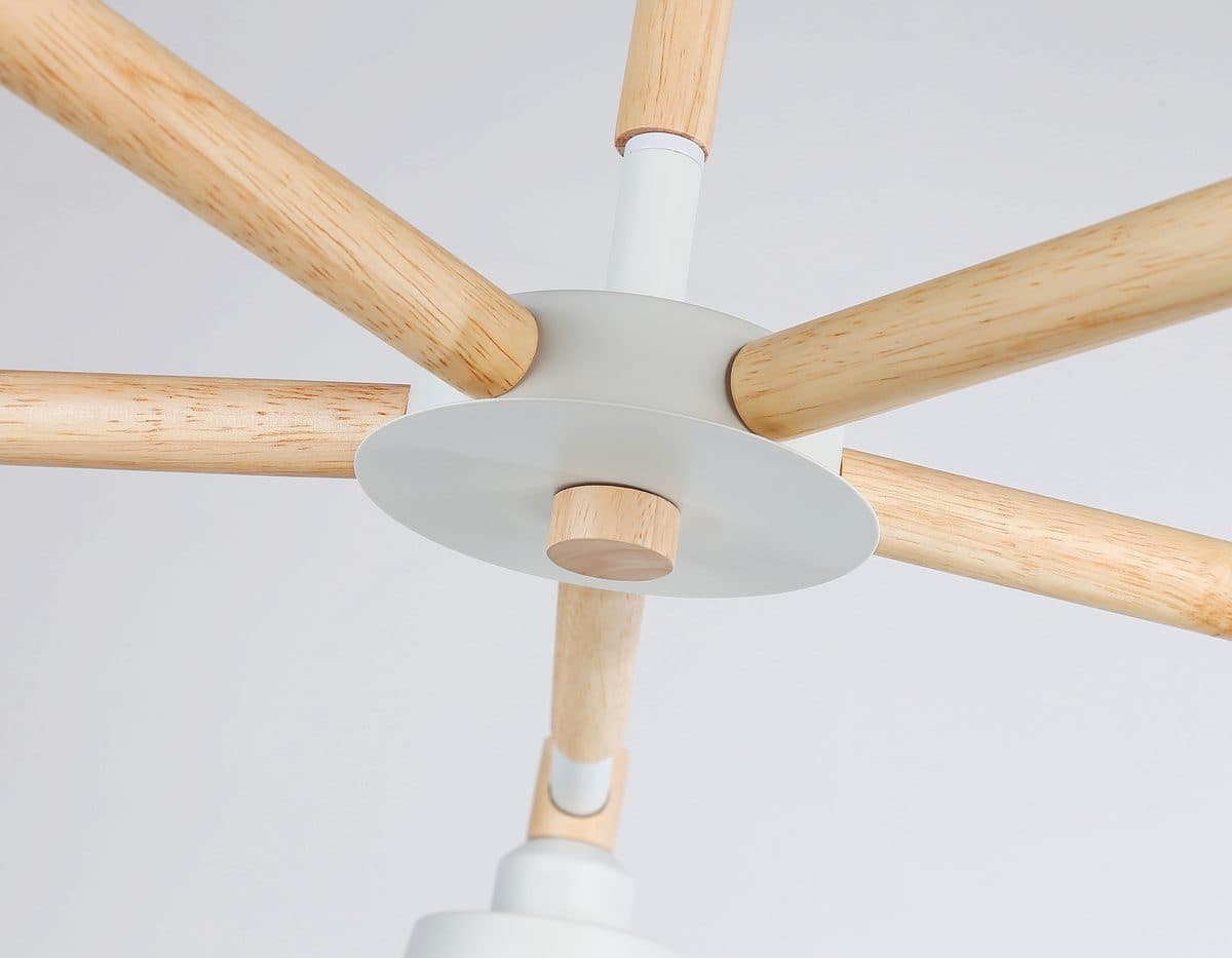 TR82208/5 WH/LW белый/светлое дерево E27/5 max 40W D780*430