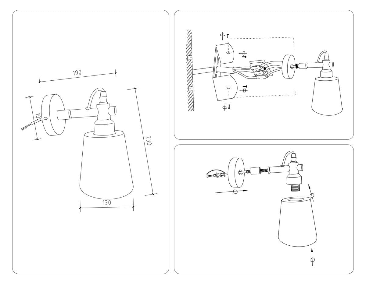 TR82212 WH/LW белый/светлое дерево E27 max 40W 230*130*190