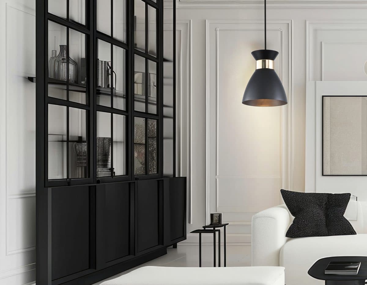 TR8468 BK/FGD черный/золото E27 max 60W D130*1000