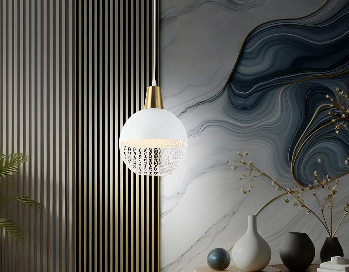 TR8502 WH/CP белый/медь E27 max 60W D200*1000