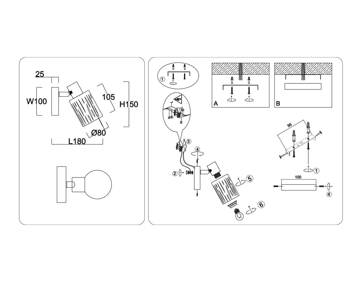 TR8663 WH белый E14 max 60W 180*100*150