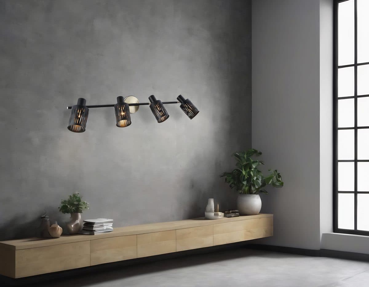 TR8670/4 BK/SB чёрный/бронза E14/4 max 60W 760*100*190