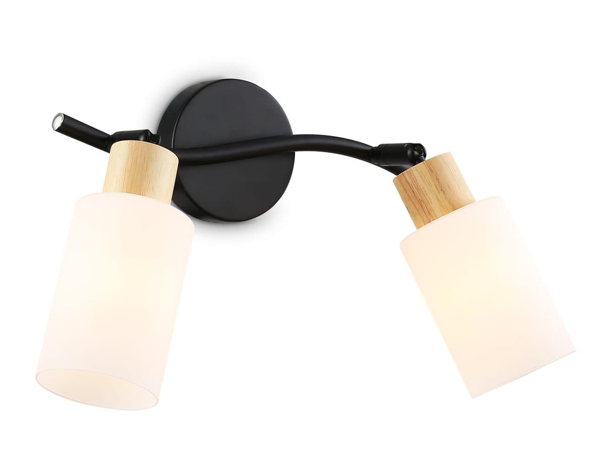 TR8721/2 BK/WD черный/дерево E14/2 max 60W 380*100*210