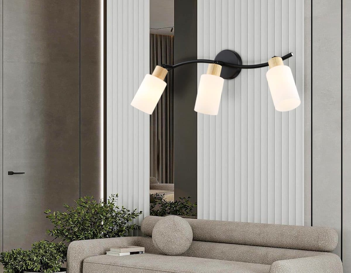 TR8722/3 BK/WD черный/дерево E14/3 max 60W 580*100*210