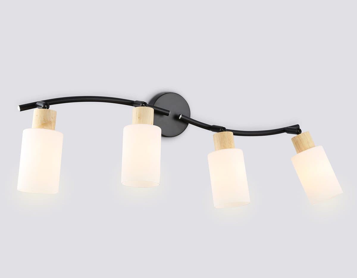 TR8723/4 BK/WD черный/дерево E14/4 max 60W 760*100*210