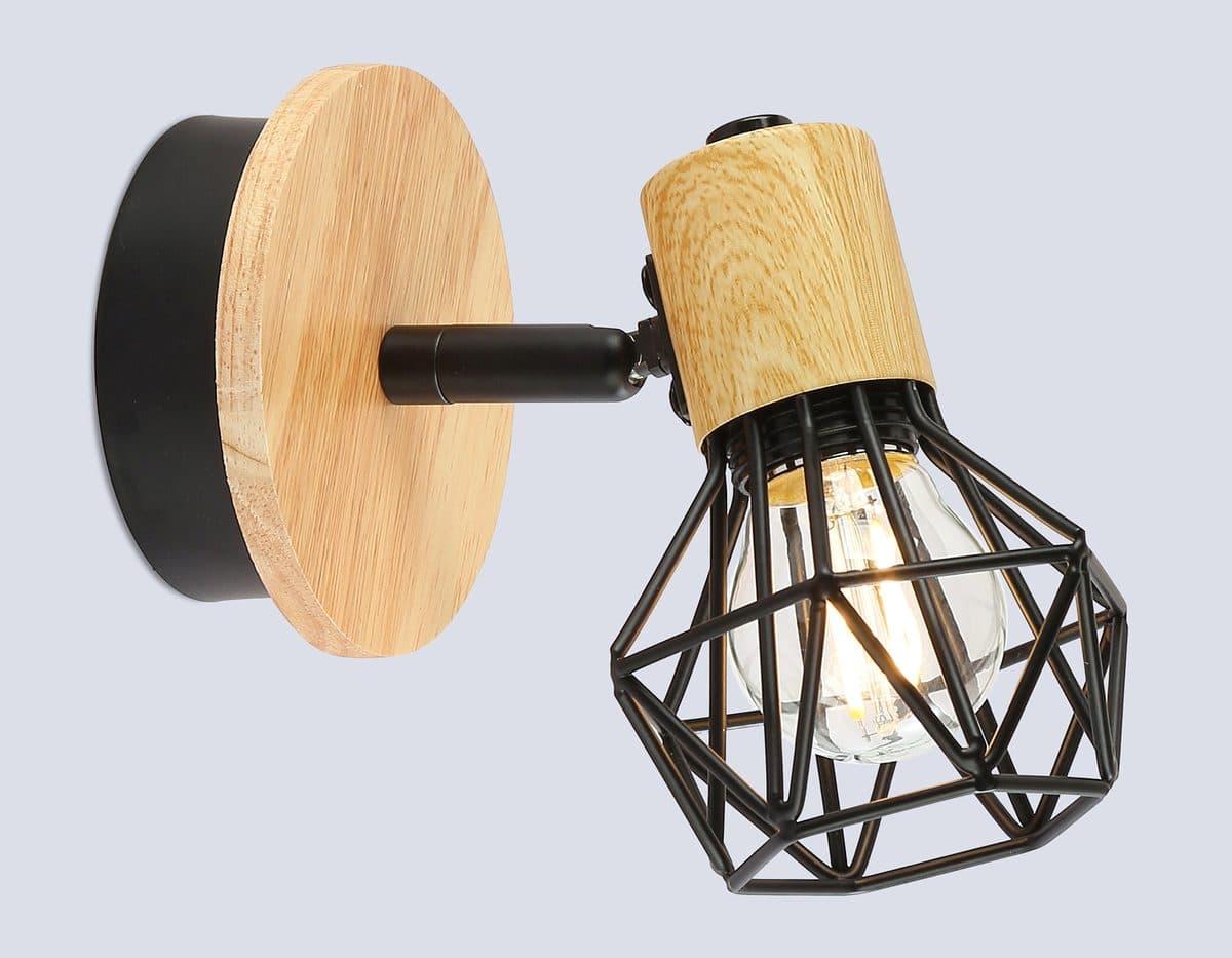 TR8751 BK/WD черный/дерево IP20 E27 D115*175