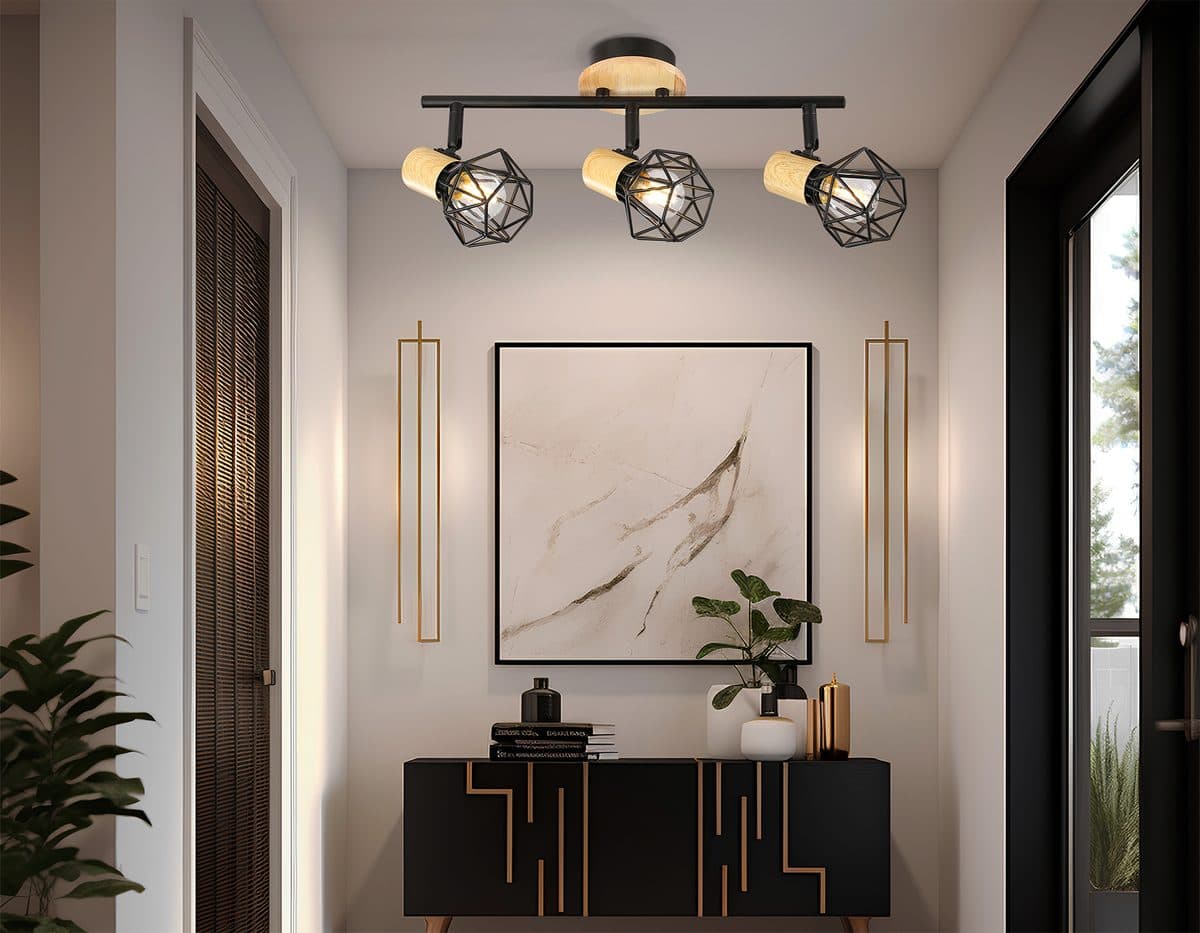 TR8753/3 BK/WD черный/дерево IP20 E27/3 435*115*200