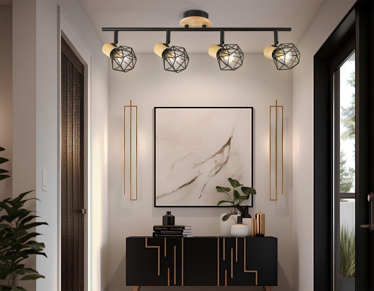 TR8754/4 BK/WD черный/дерево IP20 E27/4 615*115*200