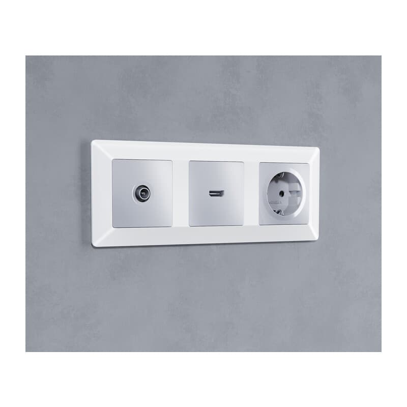 Рамка ALFA Line (Белый глянец) 3-ая