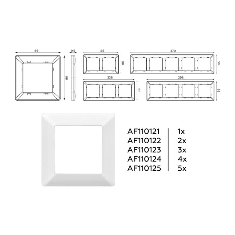 Рамка ALFA Line (Белый матовый) 2-ая
