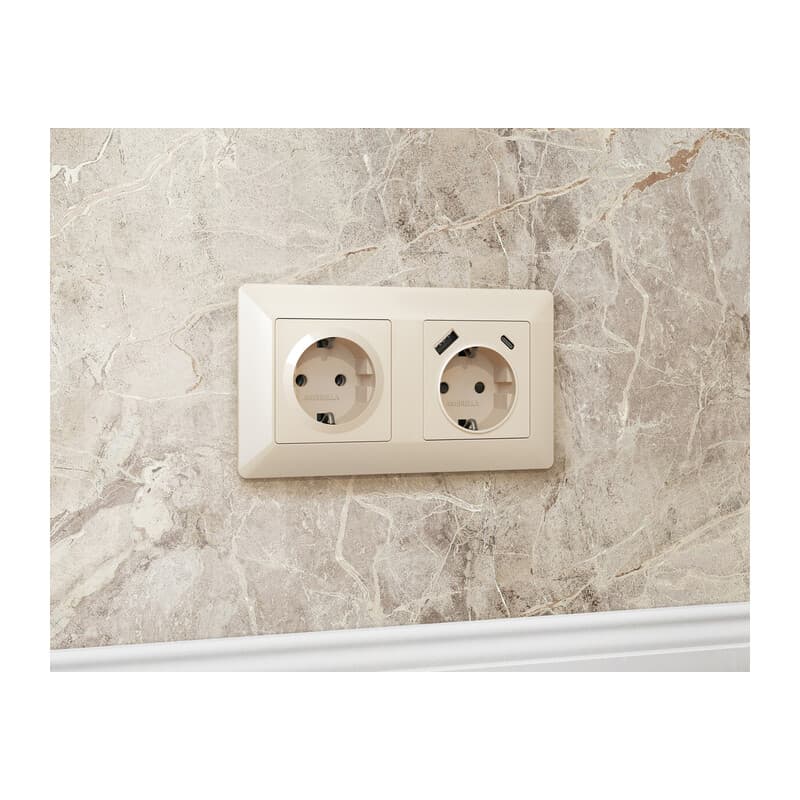 Рамка ALFA Line (Бежевый глянец) 5-ая