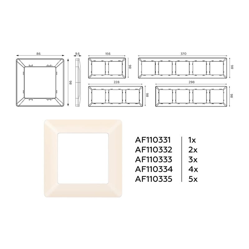 Рамка ALFA Line (Бежевый матовый) 3-ая