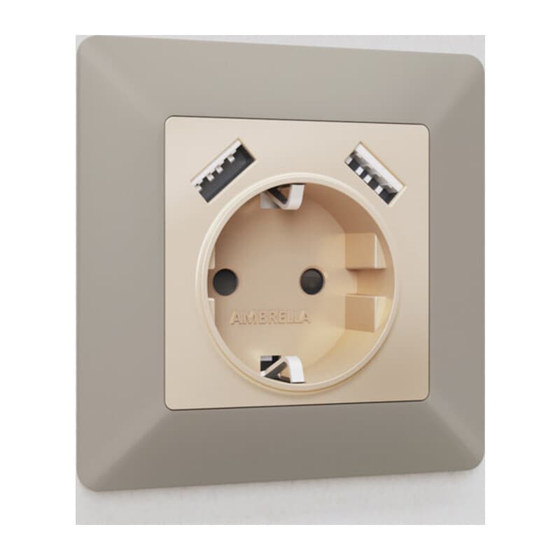 Рамка ALFA Line (Серо-бежевый матовый) 1-ая