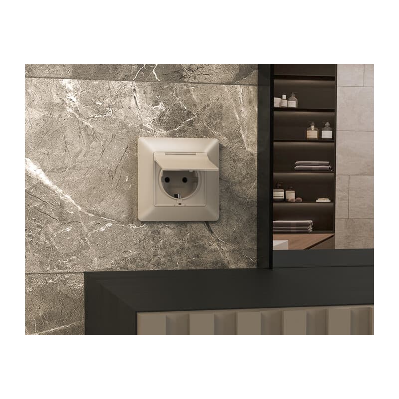 Рамка ALFA Line (Серо-бежевый матовый) 1-ая