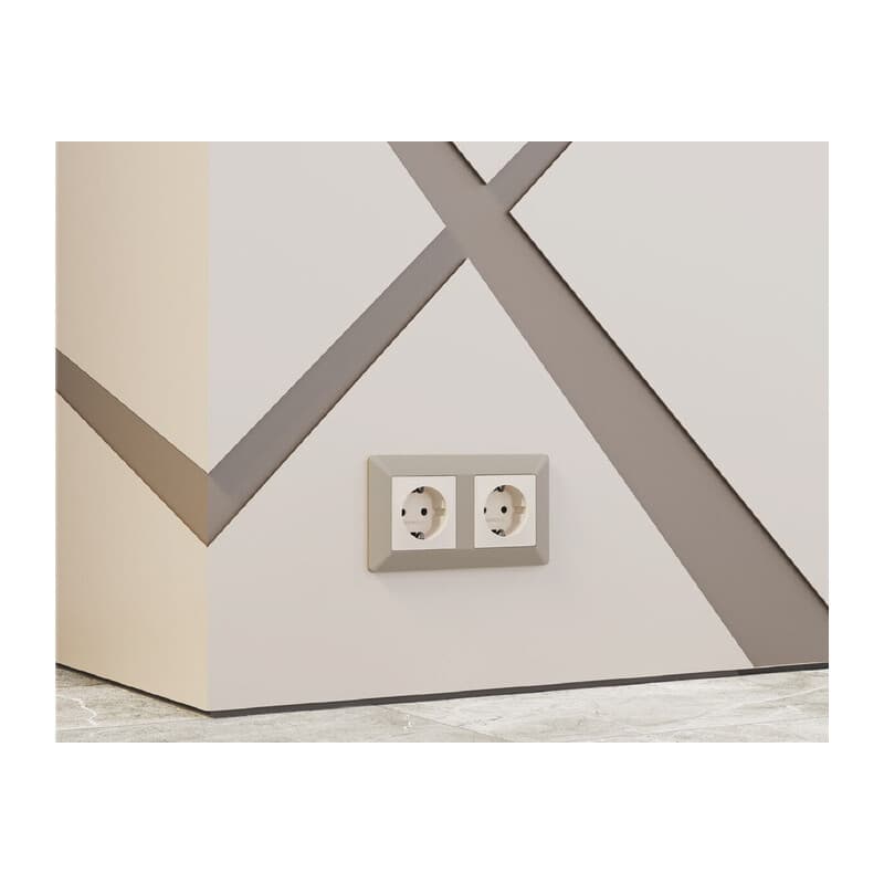 Рамка ALFA Line (Серо-бежевый матовый) 1-ая