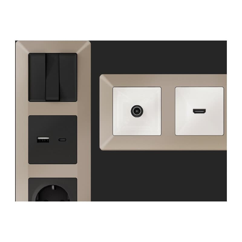 Рамка ALFA Line (Серо-бежевый матовый) 2-ая