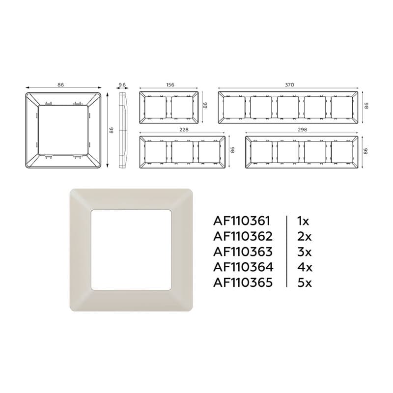 Рамка ALFA Line (Серо-бежевый матовый) 2-ая