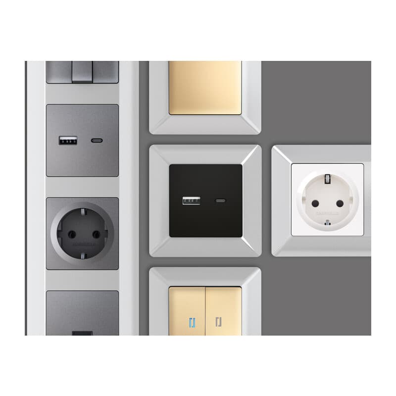 Рамка ALFA Line (Серебро глянец) 1-ая