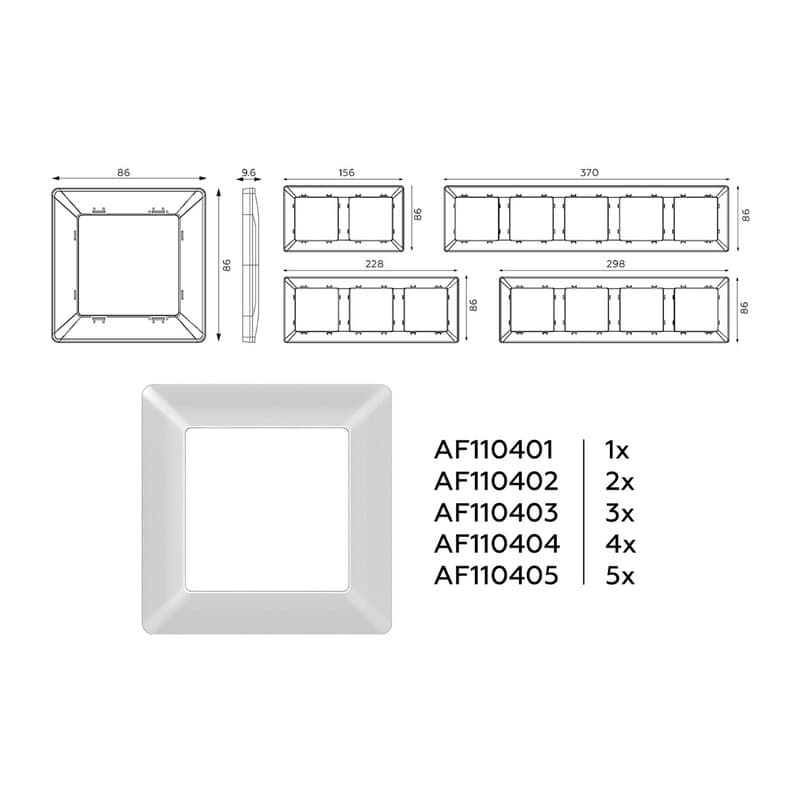 Рамка ALFA Line (Серебро глянец) 1-ая