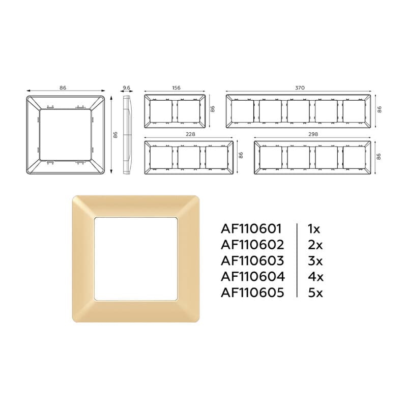 Рамка ALFA Line (Шампань) 2-ая