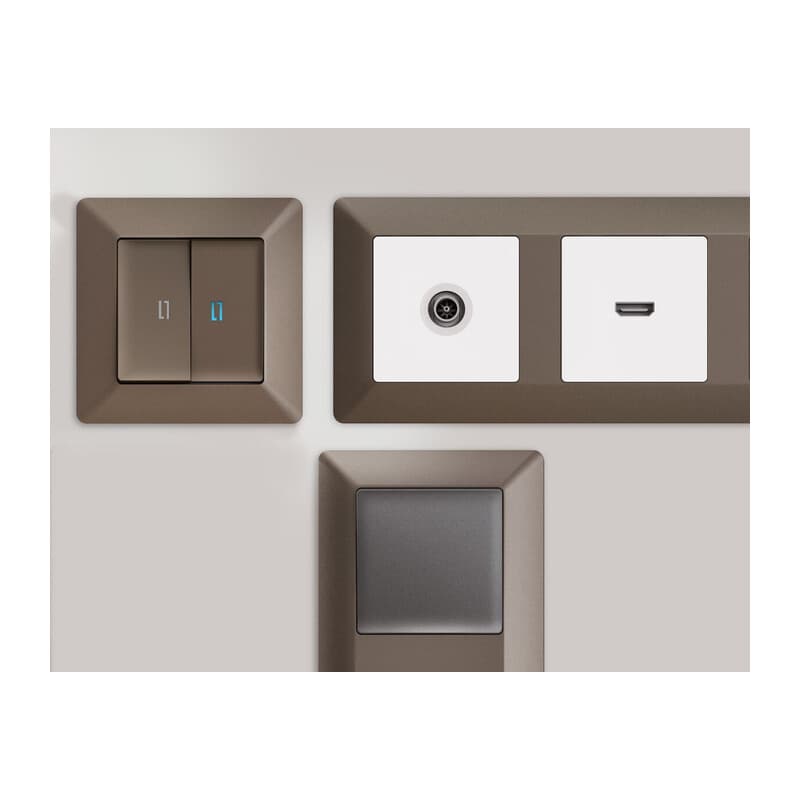 Рамка ALFA Line (Темная бронза матовый) 1-ая