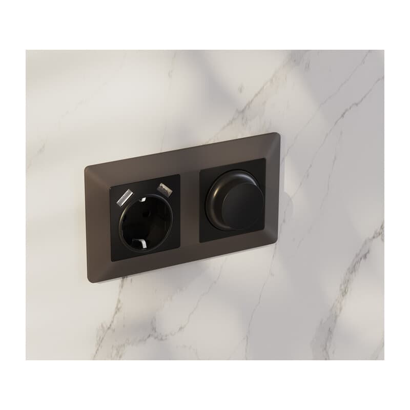 Рамка ALFA Line (Темная бронза матовый) 2-ая