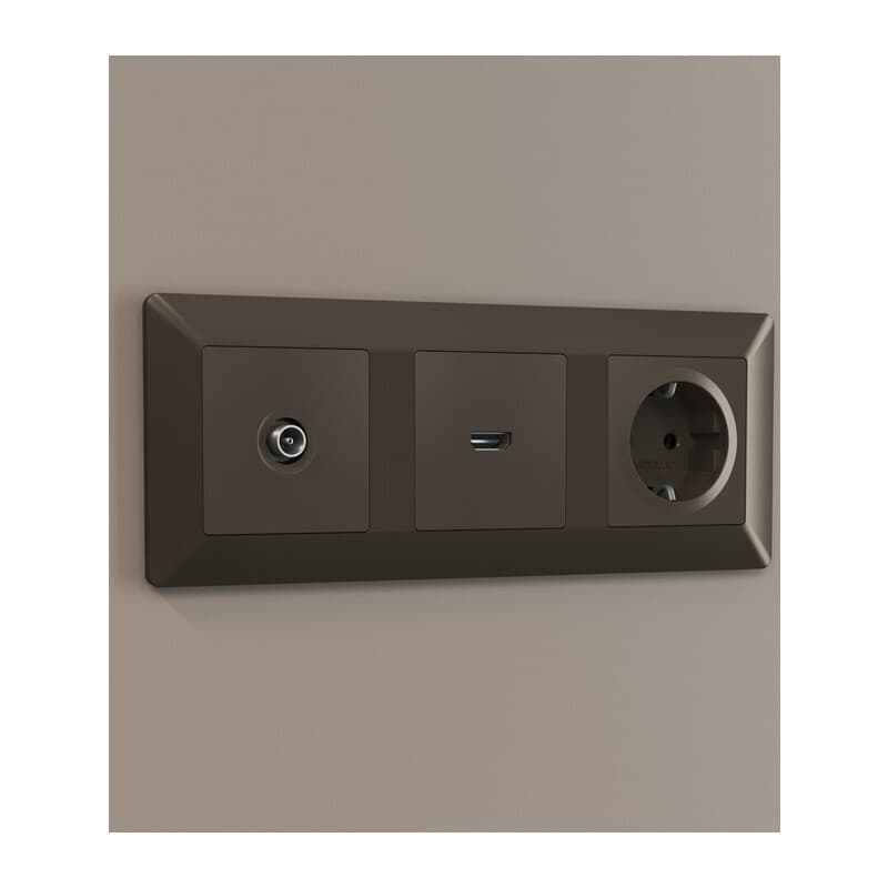 Рамка ALFA Line (Темная бронза матовый) 3-ая