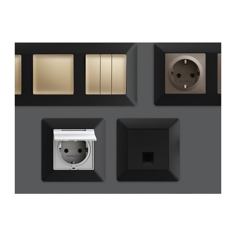 Рамка ALFA Line (Черный матовый) 5-ая